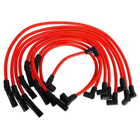 YIUIY Red Engine 10.5mm Racing Spark Plug Wires Set for Ford 5.0L 5.8L, SB SBF 302