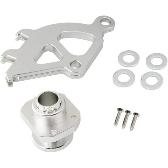 YIUIY Silver Firewall Adjuster & Triple Hook Clutch Quadrant Kit Compatible with Ford Mustang 1979-2004 3004-13(Silver)