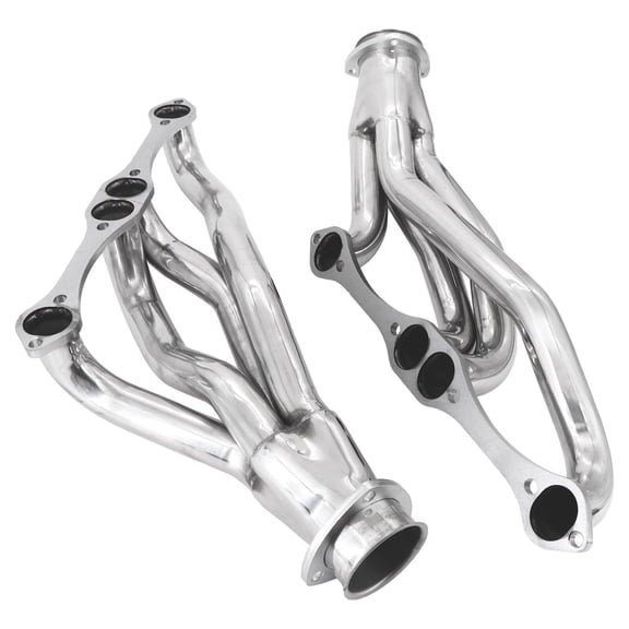 YIUIY Stainless Steel Shorty Manifold Header For Chevy 265-400 V8 Small Block SBC NEW