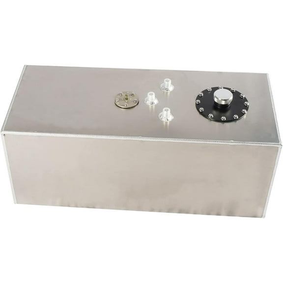 YIUIY Universal 19 Gallon 72L Fuel Cell Tank Aluminum with Cap and Level Sender Polished Silver