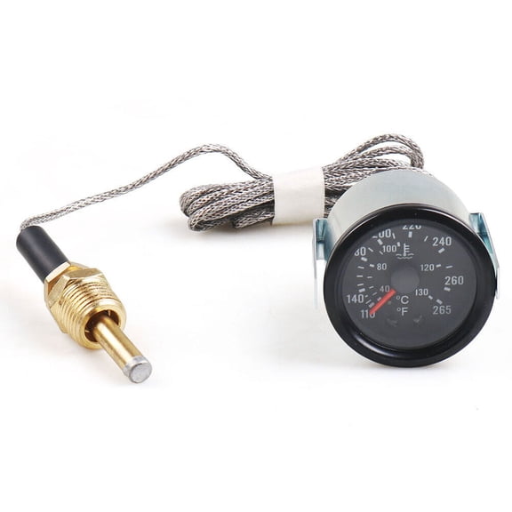 YIUIY Universal 2" inch 52mm Car Water Temperature Temp Gauge Pointer 40-130 & 100-265