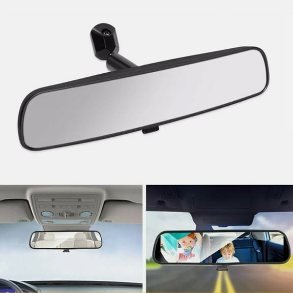 YIUIY Universal Inner Inside Interior 10 Inch Rearview Rear View Mirror + Adhesive Kit