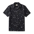 thumbnail image 1 of YIUME Hawaiian Shirt For Men Lighthouse Black Shirt Workwear Camp Collar 100% Cotton, 1 of 4