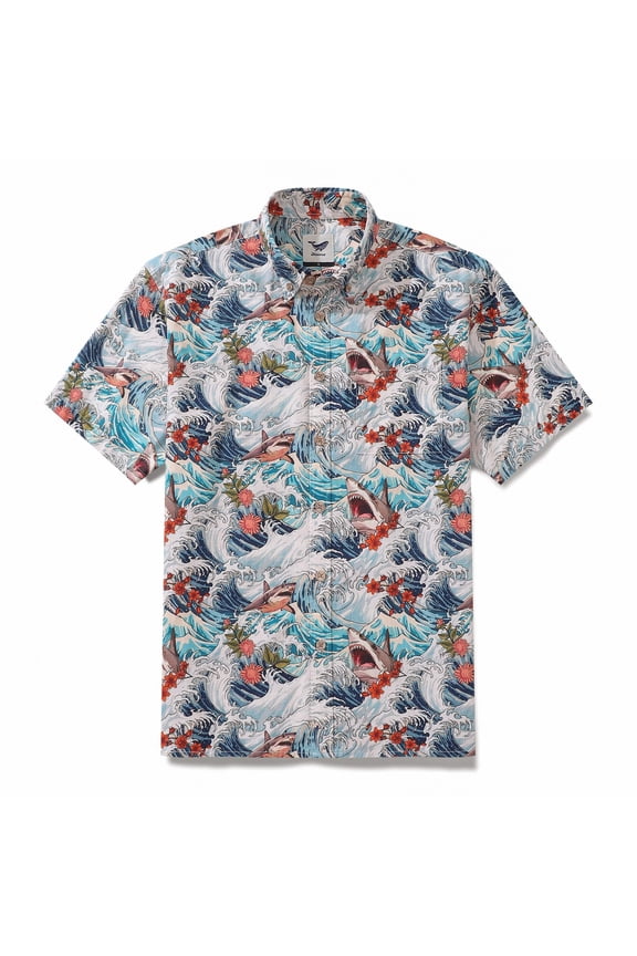 Men Hawaiian Shirt Resort Wear Aloha Shirt Short Sleeve