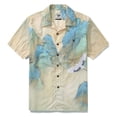 thumbnail image 1 of YIUME Men's 1950s Vintage Hawaiian Shirt Crane Rivers and Mountains Short Sleeve Camp Shirt, 1 of 8