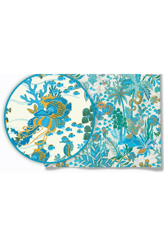 Men's Hawaiian Shirt Marine Life Summer Short Sleeve Button-up Tropical Shirts