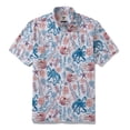 thumbnail image 1 of YIUME Men's Hawaiian Shirt Octopussy Print By Nina Leth Cotton Button-down Short Sleeve Aloha Shirt, 1 of 8