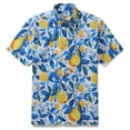 thumbnail image 1 of YIUME Men's Hawaiian Shirt Short Sleeve Lemon Print Button Down Aloha Shirts, 1 of 8