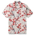 thumbnail image 1 of YIUME Men's Hawaiian Shirt Summer Casual Short Sleeve Button-up Poetic Plum Blossoms Aloha Shirts, 1 of 8