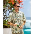 thumbnail image 1 of YIUME Men's Hawaiian Shirt Tropical Wilderness Skull 1990s Vintage Button-down Short Sleeve Aloha Shirt, 1 of 8