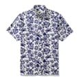 thumbnail image 1 of YIUME Tropical Print Figs and Crabs 100% Cotton Men's Button-Down Shirt, 1 of 5