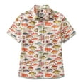 thumbnail image 1 of YIUME Women's Hawaiian Shirt Sea Ocean Fish Print Cotton Button-down Short Sleeve, 1 of 7