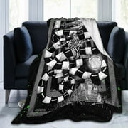 YIVIOYIL Beetlejuice Blanket Halloween Throw Blanket Scary Movie Lover Gifts for Horror Fans, Halloween Party Decoration for All Seasons 50x40