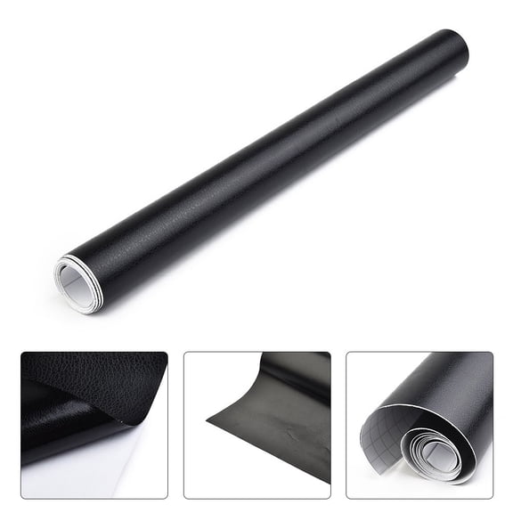 YIWEI 12" X 40" Sticker 30Cm*100Cm Black Car Grain Skin Textured Vinyl Wrap Interior Leather Pvc New Part Replaces Stock