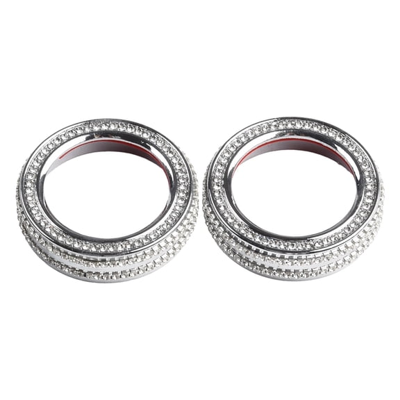YIWEI 2Pcs for Mercedes- for Benz A B Class Gla Cla Car Ac Control Cover Diamond Air Condition Switch Button Trim Ring Interior Access