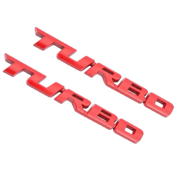 YIWEI 3D Turbo Metal Decal Car Side for Fender Rear Trunk Emblem Badge Sticker Decals Repl