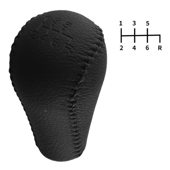 YIWEI 6 Speed Car Leather Gear Shift Knob Lever Manual Leather Red Stitch Gear Shift Knob for Nissan for Navara D40 for Frontier 05-15