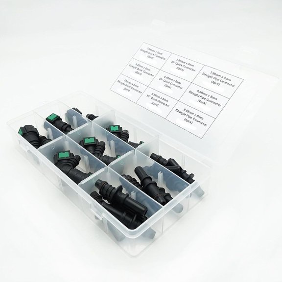 YIWEI 85Pc Fuel Return Line Connector Kit Fuel Injector Leak Off Pipe Repair