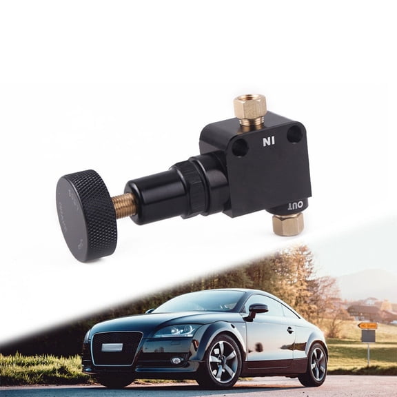 YIWEI Brake Proportioning Valve Manual Proportioner Black forged Aluminum Construction Pressure Adjustment 100-1000Psi