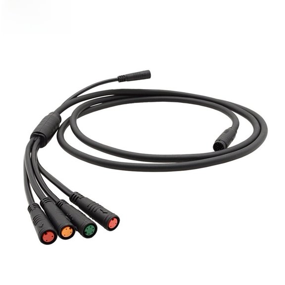 YIWEI Electric Scooter 2T4 M8 Waterproof Extension Cable for Mountain Bike 9Pin