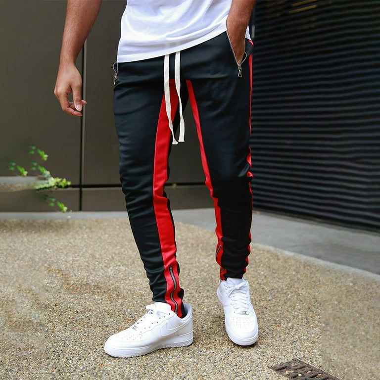 YIWEI Men Jogging Pants Tracksuit Bottoms Running Trousers Hiphop