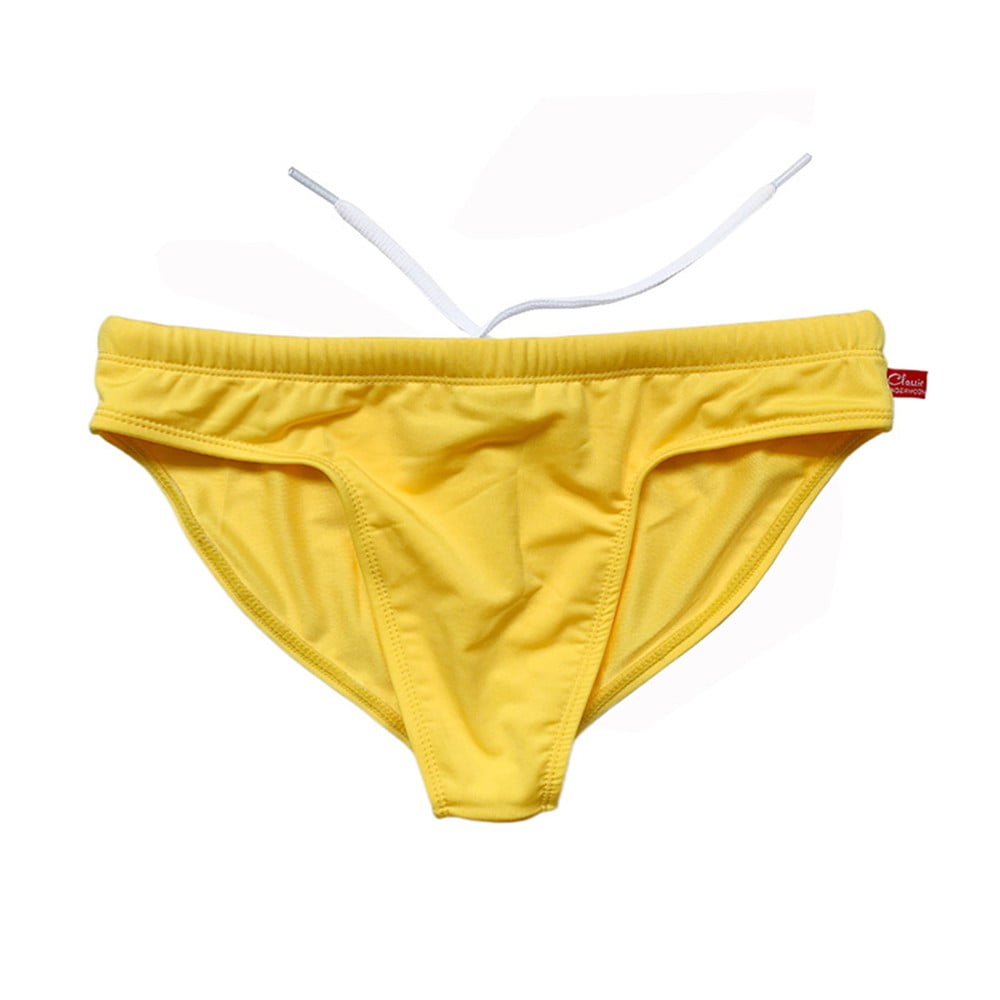 YIWEI Mens Low Rise Underwear Swimming Wear Trunks Briefs Bikini Thong
