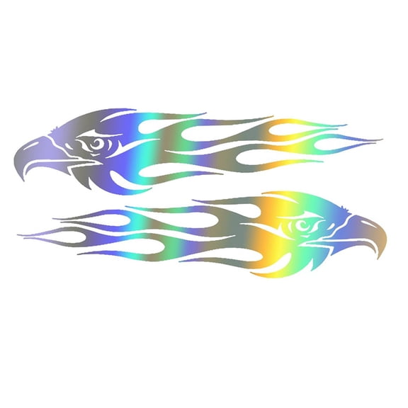 YIWEI Motorcycle Sticker Eagle Decal Motorcycle Flame Eagle Sticker for Suv Motorcycle Waterproof Sun Protection Car Motorbike Decorat