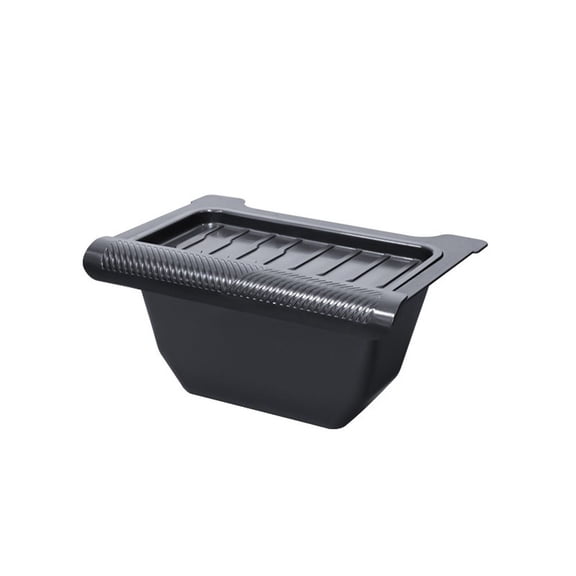 YIWEI Rear Center Storage Box Organizer for Tesla Model Y, Tpe and Abs Console Tray With Cover Plates, Black Interior Accessories for Cargo Organization