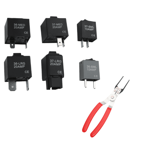 YIWEI Relay Bypass Switch Kit 6Pc for Electrical System Maintenance Compatible With Oe 9036 9037 9038 Relay Standards