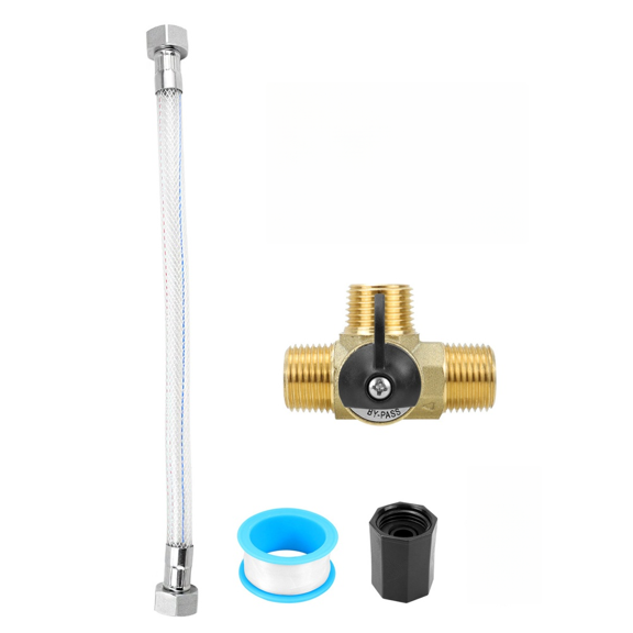 YIWEI Rv Water Heater Hose Kit Long-Lasting Brass Valve Pump Winterizing Conversion