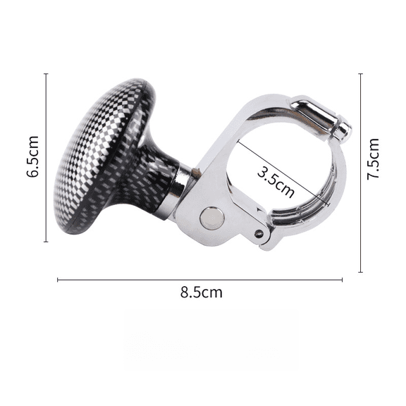 YIWEI Steering Wheel Assist Ball With 360 Degree Rotation, Foldable Car Spinner Knob for Easy One-Handed Turning, Metal and Plastic Construction, Universal Fit for Most Vehicles, Wood Grain Finish