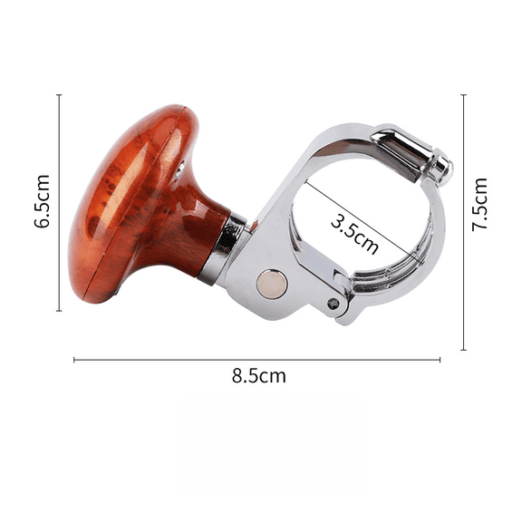 YIWEI Steering Wheel Assist Ball With 360 Degree Rotation, Foldable Car Spinner Knob for Easy One-Handed Turning, Metal and Plastic Universal Fit for Most Vehicles, Silver
