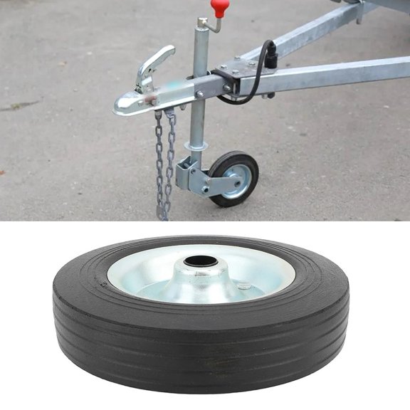 YIWEI Trailer Caster Wheel 8 Inch Diameter 20.3Mm Center Hole for Rv Jack Stands Heavy Duty Iron Bearing Rubber Tire