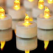 YIWER 24pcs Tea Lights Flameless LED Tea Lights Battery Operated Votive Candles Realistic Bright Flickering Holiday Gift,Christmas,Valentine's Day,Halloween ,Anniversary,Wedding,Party