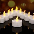 thumbnail image 1 of YIWER 50pcs Tea Lights Battery LED Flameless Tea Lights Votive Candles Realistic Bright Flickering Holiday Gift,Halloween,Christmas,Valentine's Gift,Holiday,Anniversary,Wedding,Party(Warm Yellow), 1 of 8
