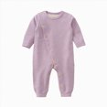 thumbnail image 1 of YIWULA Baby Boy Girl Button Front Sleep Play Footed Sleeper Long Sleeve Pyjamas Baby Cotton Up Sleepsuit Baby Footed Pajam(18-24 Months,Purple), 1 of 8