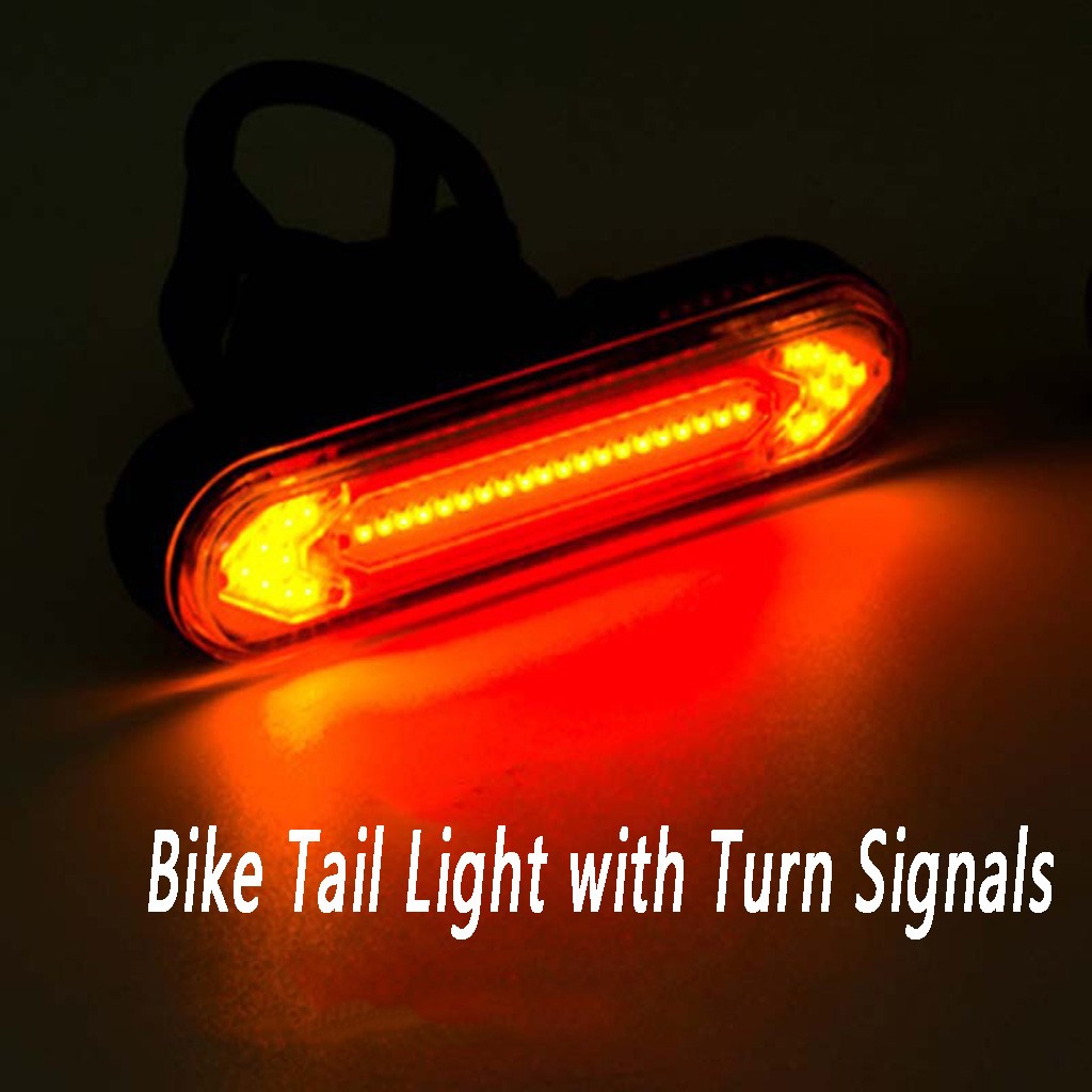YIWULA Bike Tail Light with Turn Signals, USB Rechargeable LED Safety