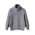 thumbnail image 1 of YIWULA Coats for Girls Toddlers Toddler Boys Girls Crewneck Cardigan Sweaters Long Sleeve Kids Button Cotton School Uniform Knit Tops Outwear(12-13 Years,Grey), 1 of 5