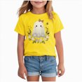 thumbnail image 1 of YIWULA Halloween Shirts for Kids Toddler Pumpkin Face Ghost Skeleton Cotton Tshirt Clothes(4-5 Years,Yellow), 1 of 4
