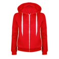 thumbnail image 1 of YIWULA Hoodie Womens Fall Long Sleeve Zip Up Hooded Sweatshirts Casual Solid Color Jackets Fashion Tops with Pockets(Red,XXL), 1 of 5