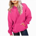thumbnail image 1 of YIWULA Hoodies For Teen Girls Trendy Preppy Tween Girls Hooded Sweatshirt Long Sleeve Shirts Youth Cute Clothes With Pocket(C,Hot Pink), 1 of 7