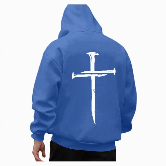 YIWULA Men's Zip-Up Hoodies Solid Hip-Hop Y2K Oversize Wash Old Craft Basic Hoodies Heavyweight Casual Fit Sweatshirt(XXXL,Blue)