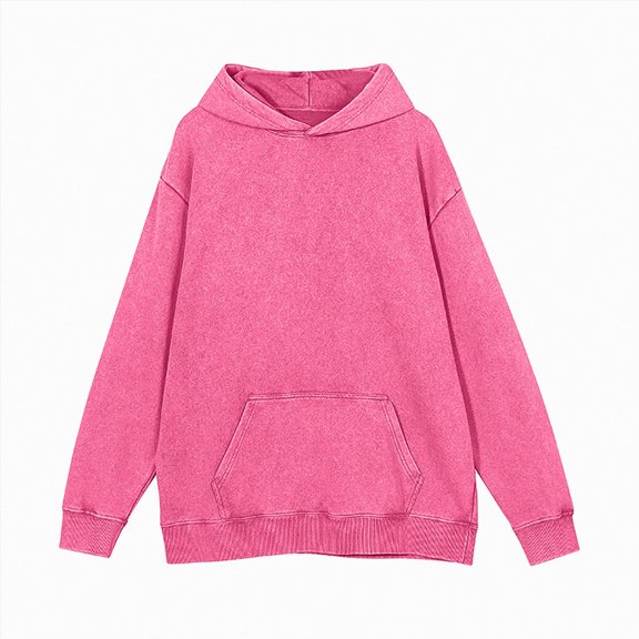 YIWULA Pullover Hoodie,Adult Unisex, Oversized Men Size,luxury streetwear hoodie-Thick structured fleece-Wash resistant flocked anti-pilling fabric(S,Hot Pink)