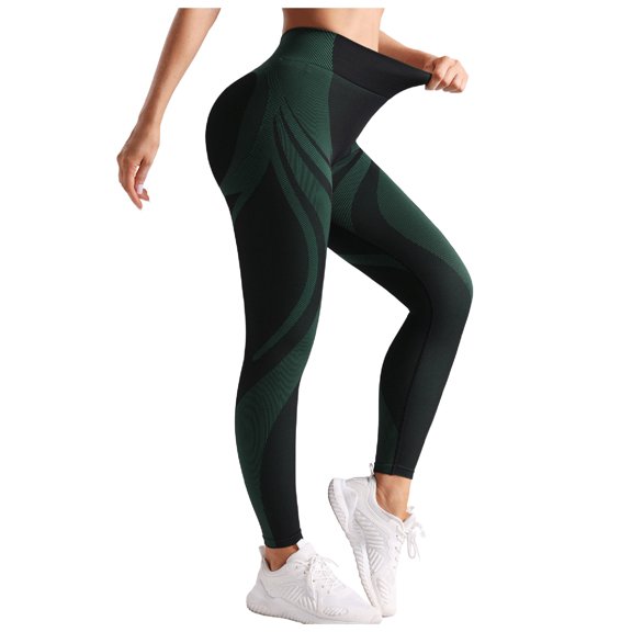 YIWULA3D Anti Cellulite Leggings Compression for Women Workout Yoga(Green,S)