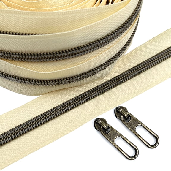 YIXI-SBest Nylon Coil Zippers #5 10 Yards Sewing Zippers Bulk with 20PCS Zipper Slider for DIY Sewing