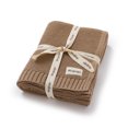 thumbnail image 1 of YIXPOH Organic Ribbed Baby Swaddle Blanket - 100% Soft Cotton Knit for Boys Girls Stroller Cuddle Blanket for Newborns Khaki, 1 of 8