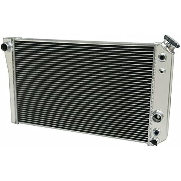 YIXUAN 3 Row Full Aluminum Radiator for 1984-1990 Chevy Corvette C4 / 1982-2002 S10 5.7L V8 Conversion  Polished