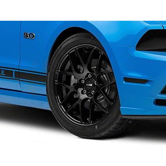 YIXUAN AMR Gloss Black Wheel 19x8.5 30mm Offset Multi-Spoke Aluminum Rim 5x114.3 Bolt Drift Inspired Design Compatible with 2010-2014 Ford Mustang
