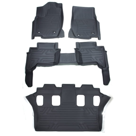 YIXUAN Floor Mats 3 Rows Liner Carpets For 2024-2025 Lexus GX550 7 Seats All Weather