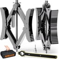 thumbnail image 1 of YIXUAN Heavy Duty X-Shaped Camper Wheel Chock Stabilizer – 2 Sets for RV Travel Trailer, Anti-Move Tire Wheel Chock, Fits 3.5" to 12" Wheel Gaps, 1 of 7